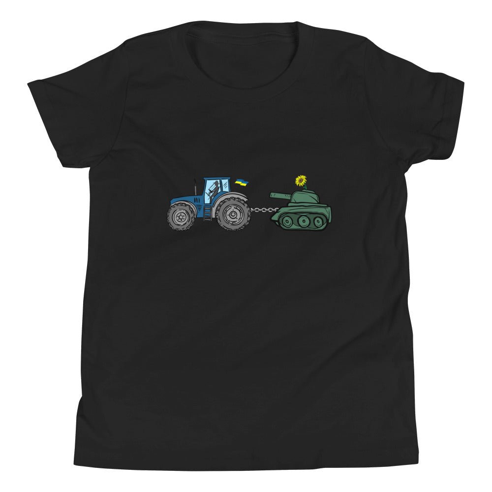 A Ukrainian Farmer Finds a Russian Tank - Youth / Teen TShirt - Saint Javelin