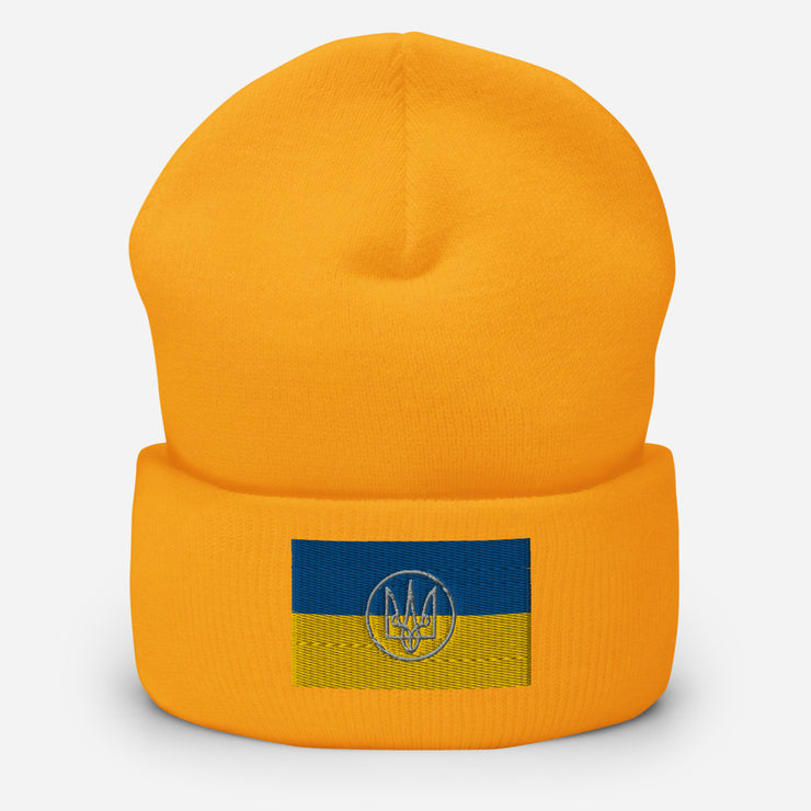 Tryzub on Ukrainian Flag - Adult Hat