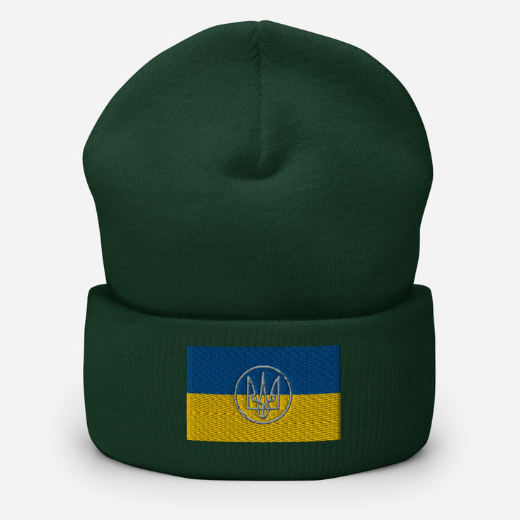 Tryzub on Ukrainian Flag - Adult Hat