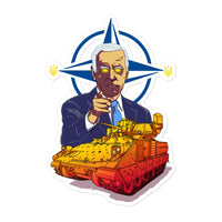 Dark Brandon Does Ukraine on a Bradley - Sticker - Saint Javelin