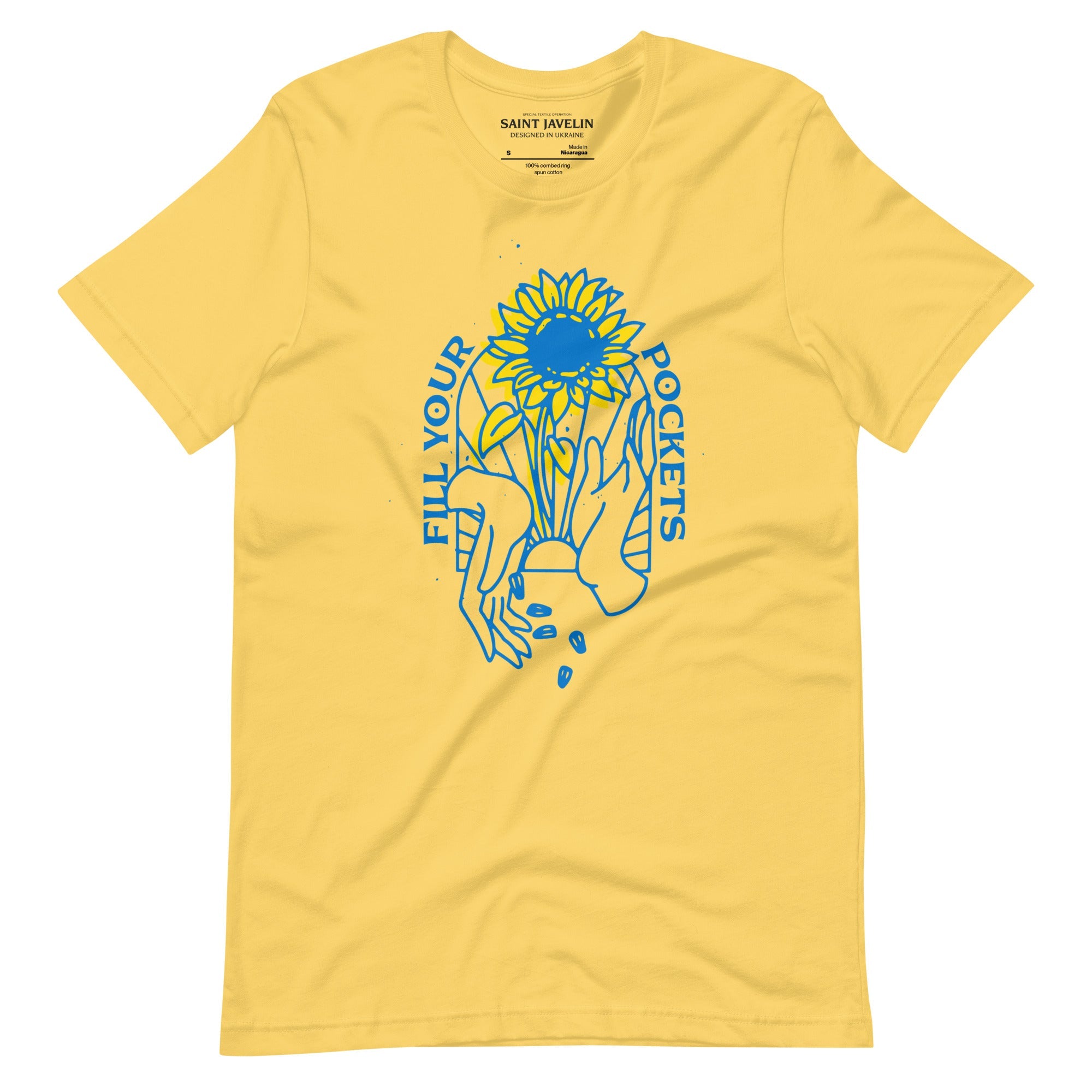 Fill Your Pockets - EN Sunflowers Adult TShirt - Saint Javelin