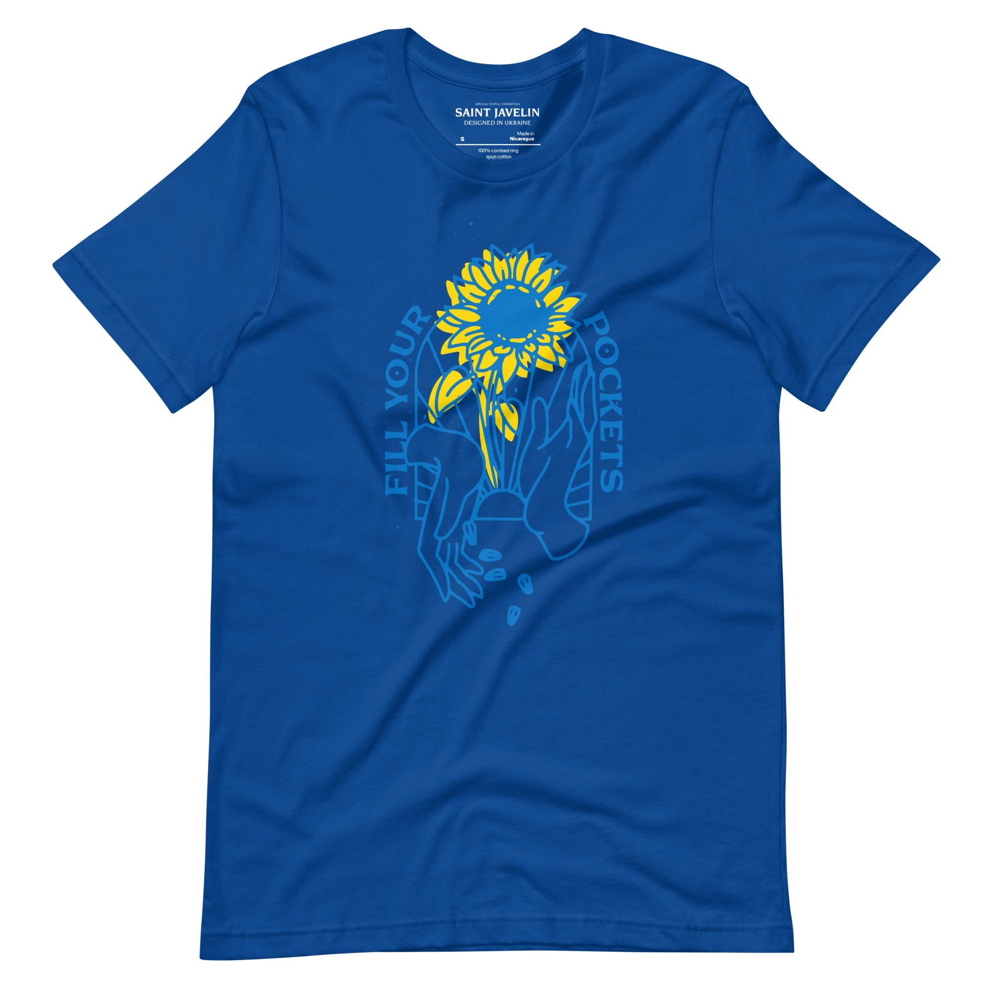 Fill Your Pockets - EN Sunflowers Adult TShirt - Saint Javelin