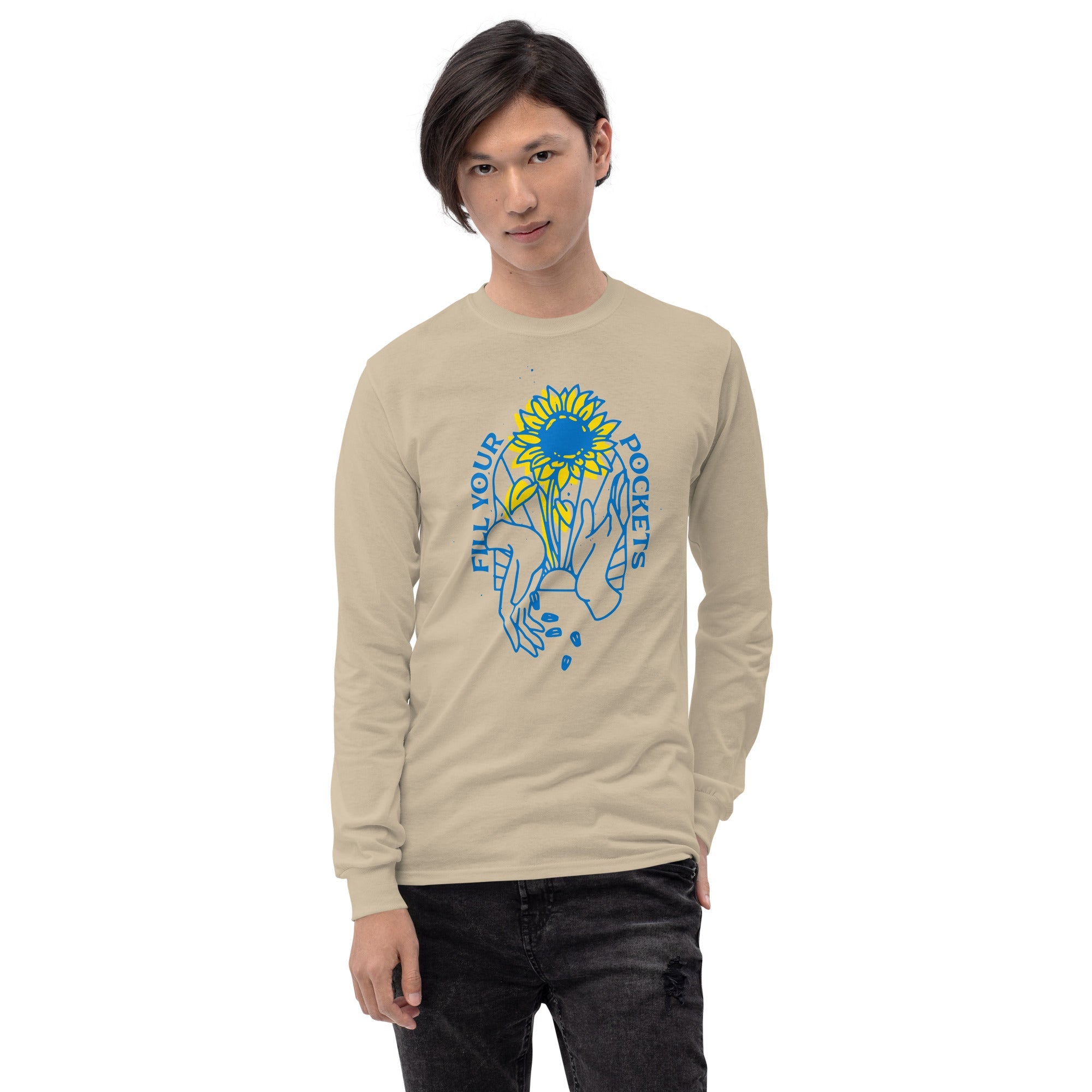 Fill Your Pockets With Sunflowers - Adult Long Sleeve Shirt - Saint Javelin