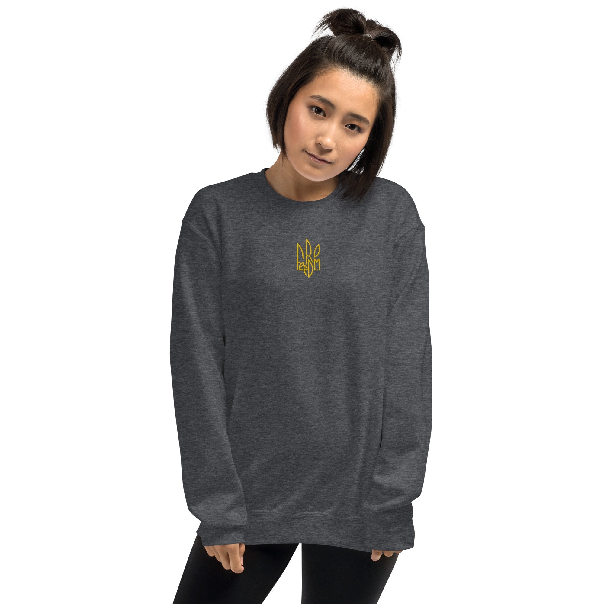 Freedom Embroidered Tryzub - Adult Crewneck Sweatshirt - Saint Javelin