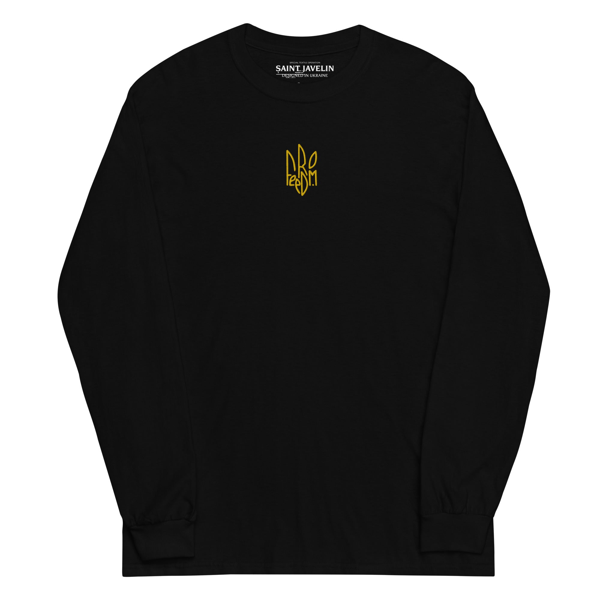 Freedom Embroidered Tryzub - Adult Long Sleeve Shirt - Saint Javelin