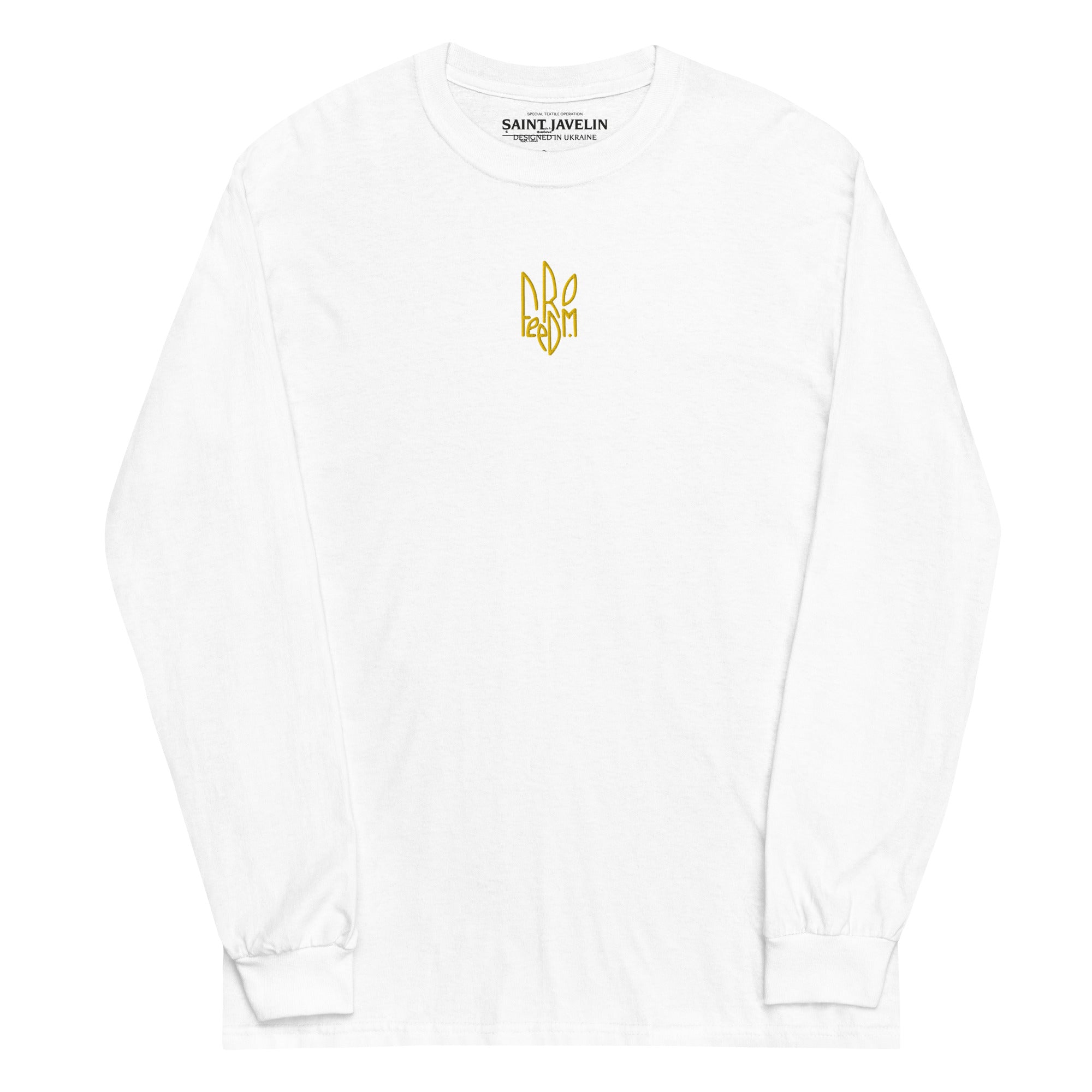 Freedom Embroidered Tryzub - Adult Long Sleeve Shirt