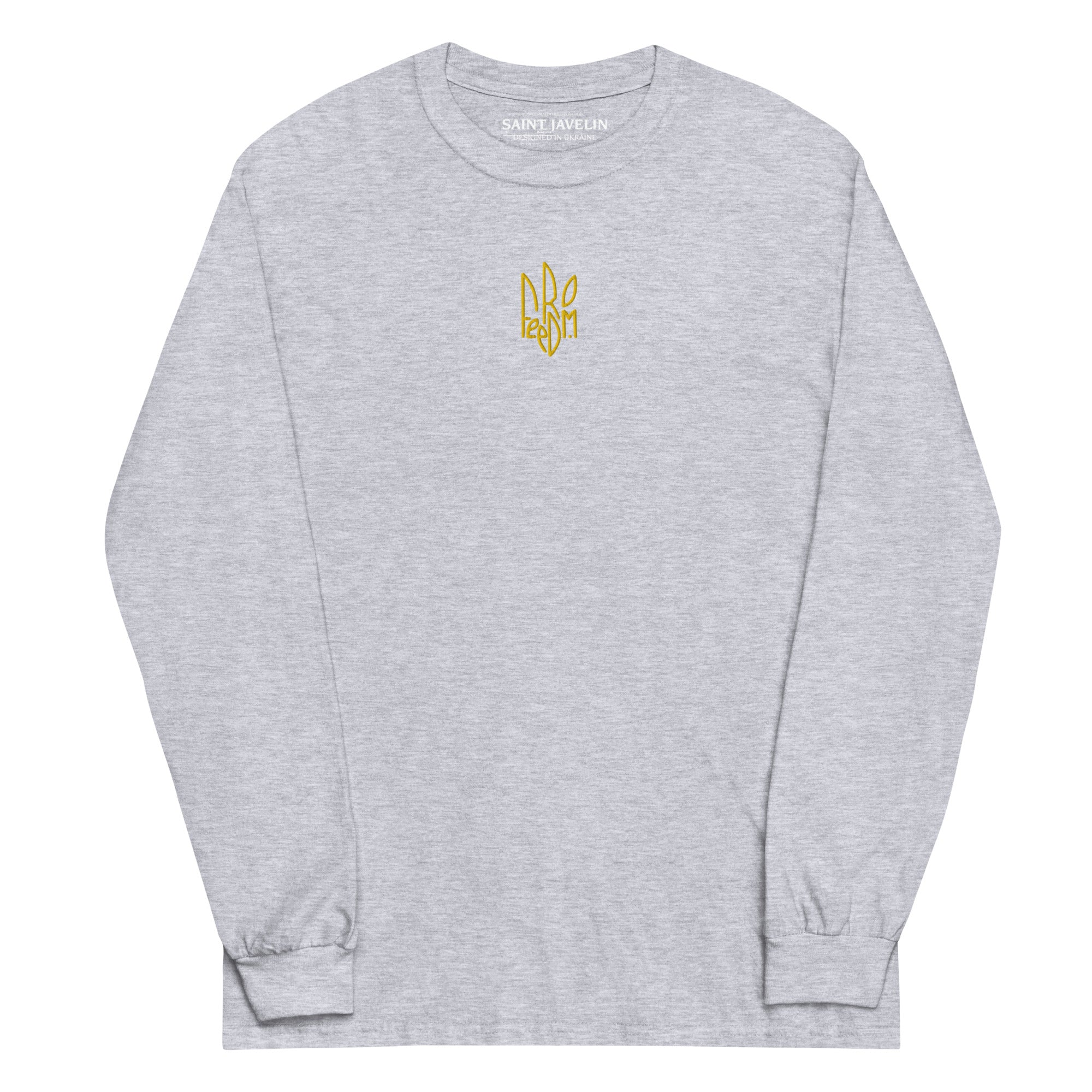 Freedom Embroidered Tryzub - Adult Long Sleeve Shirt - Saint Javelin