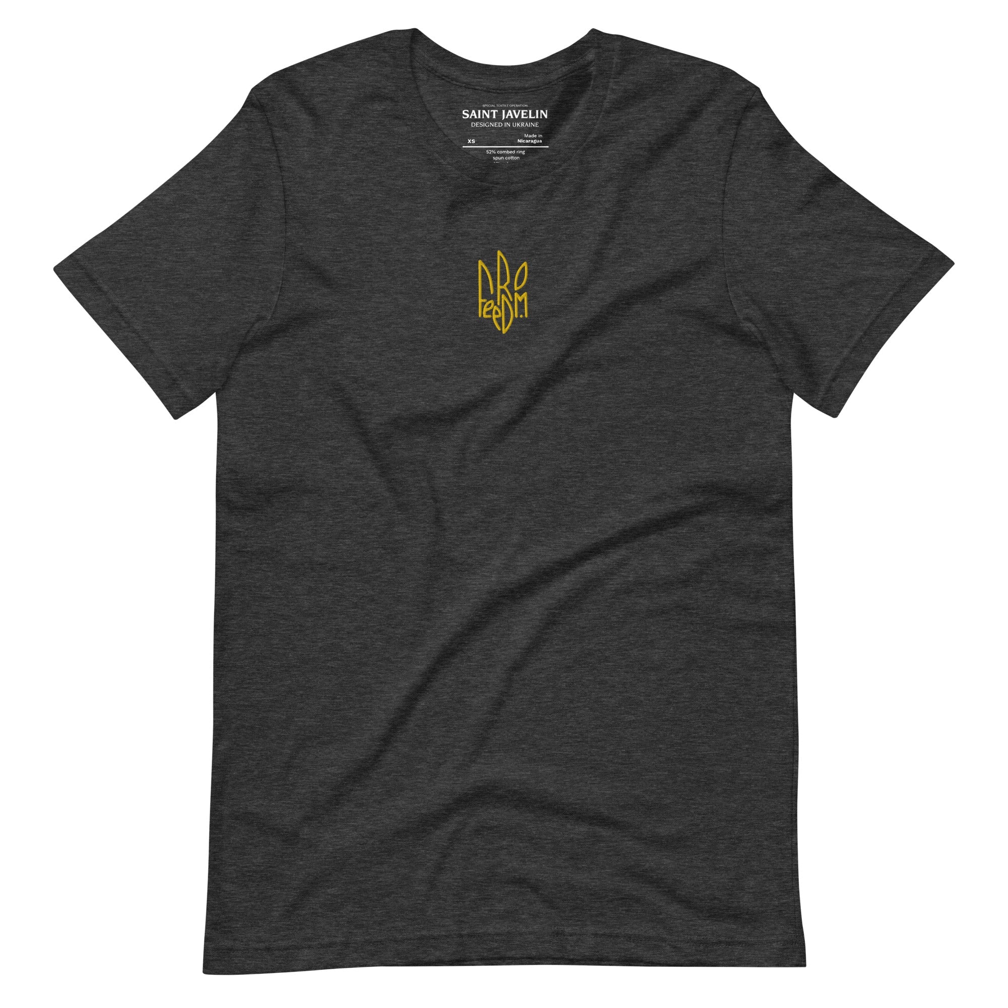 Freedom Embroidered Tryzub - Adult TShirt - Saint Javelin