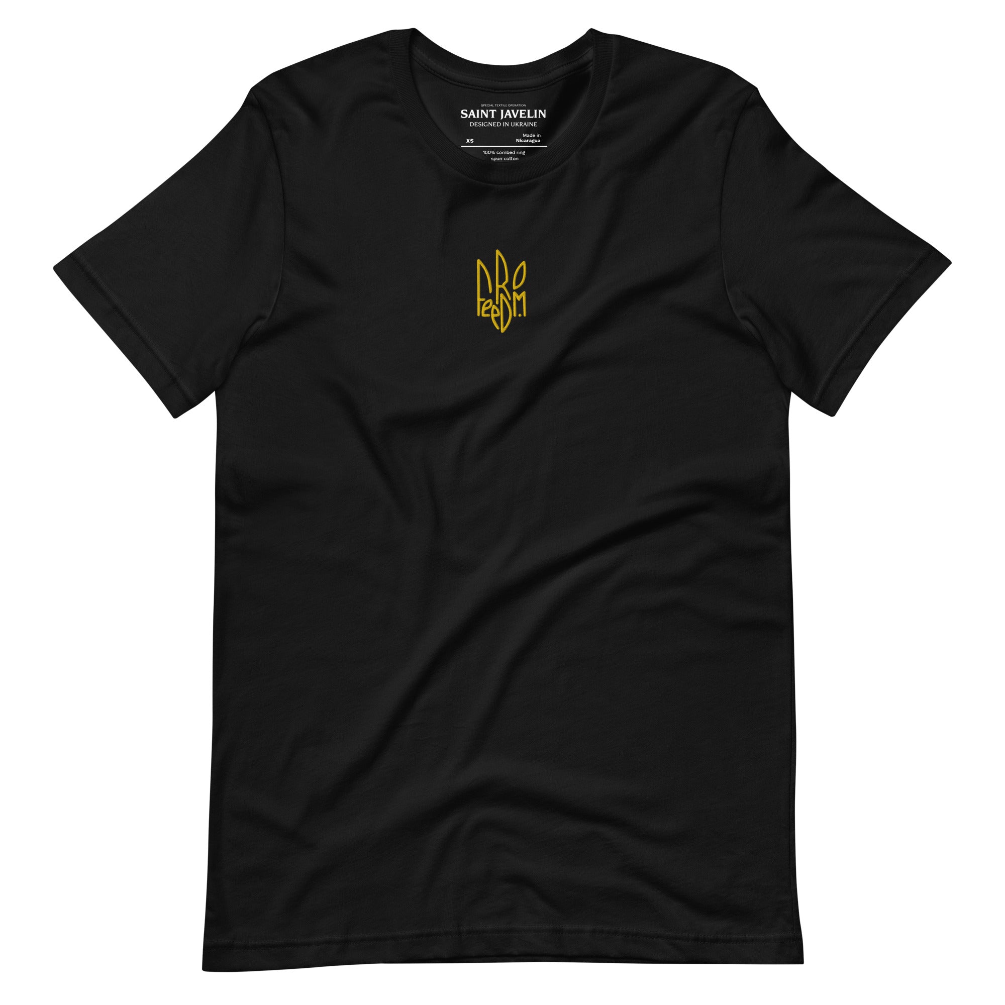 Freedom Embroidered Tryzub - Adult TShirt - Saint Javelin