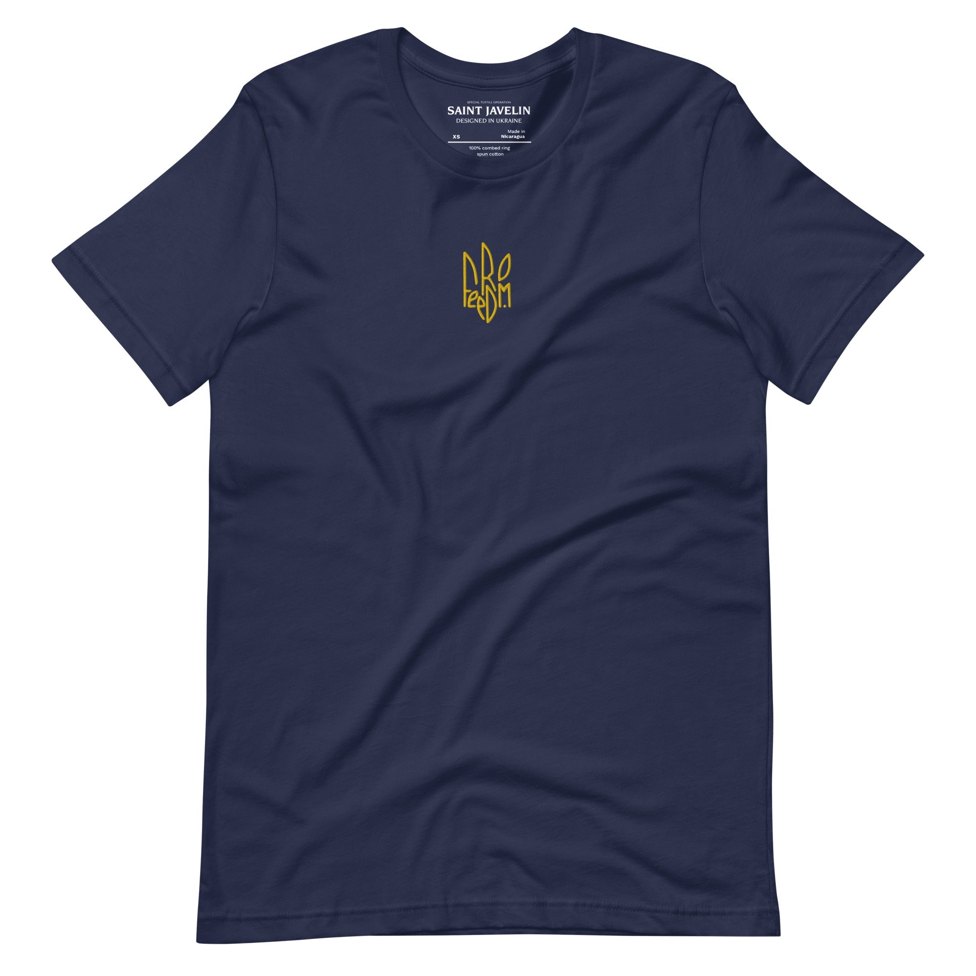 Freedom Embroidered Tryzub - Adult TShirt - Saint Javelin