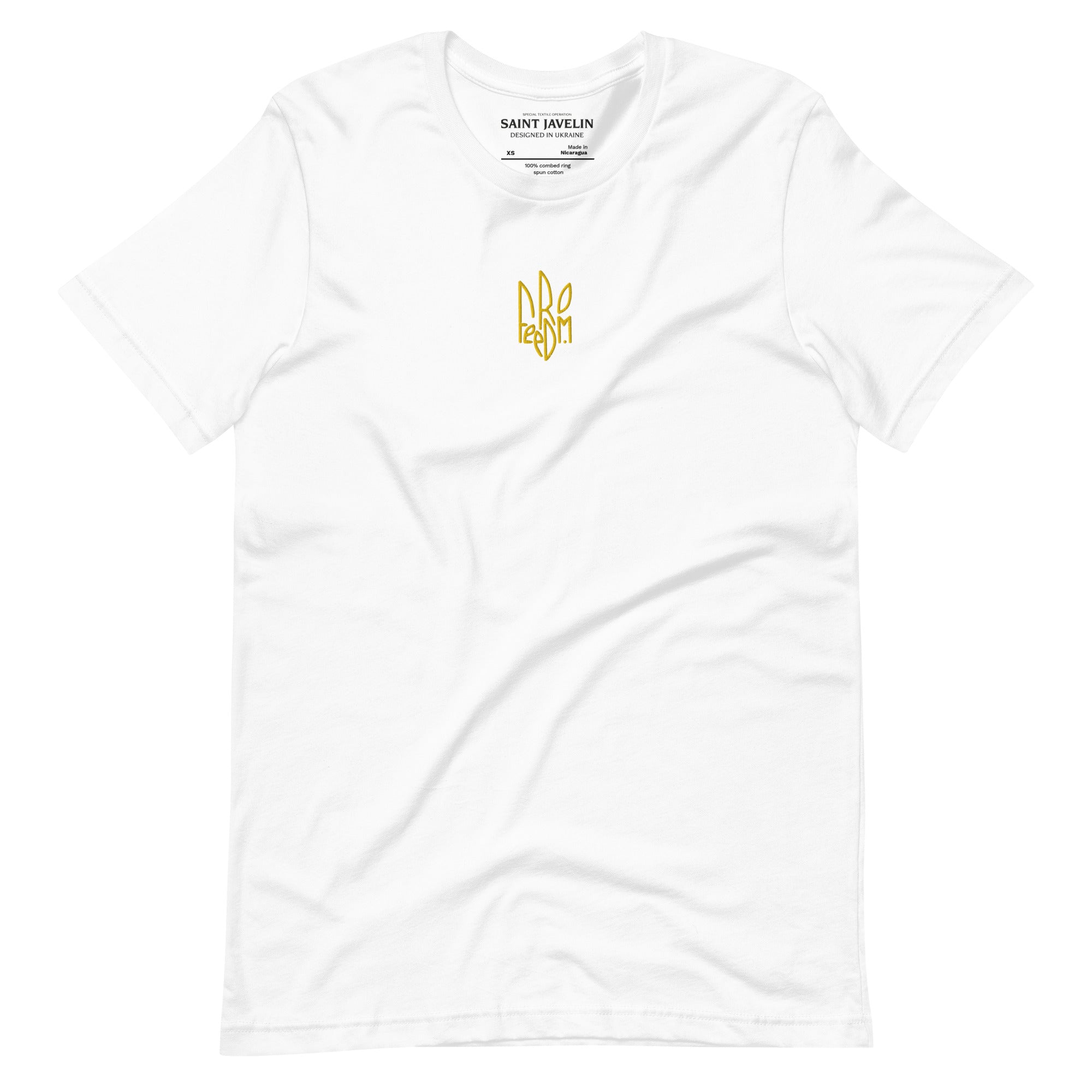 Freedom Embroidered Tryzub - Adult TShirt - Saint Javelin