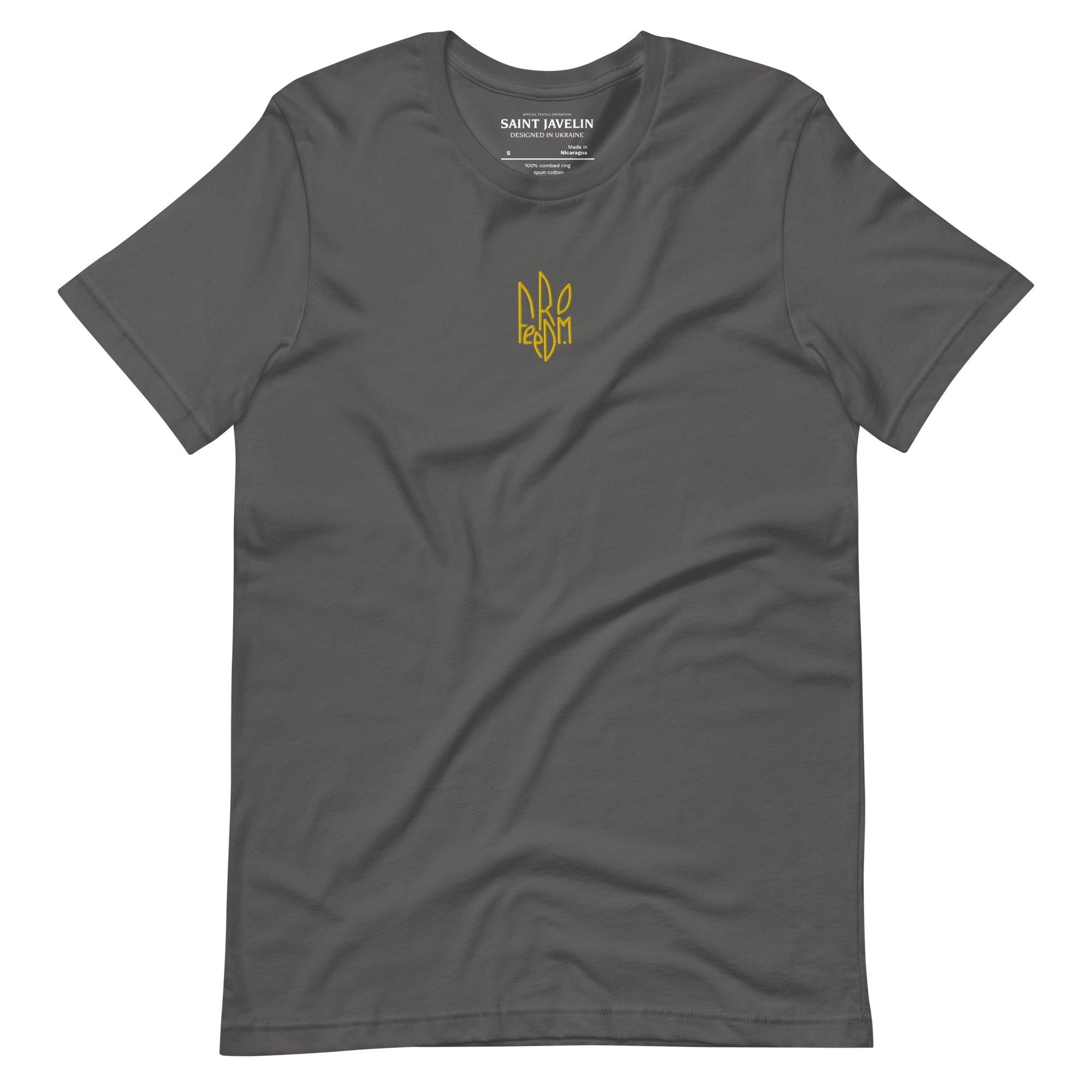 Freedom Embroidered Tryzub - Adult TShirt - Saint Javelin