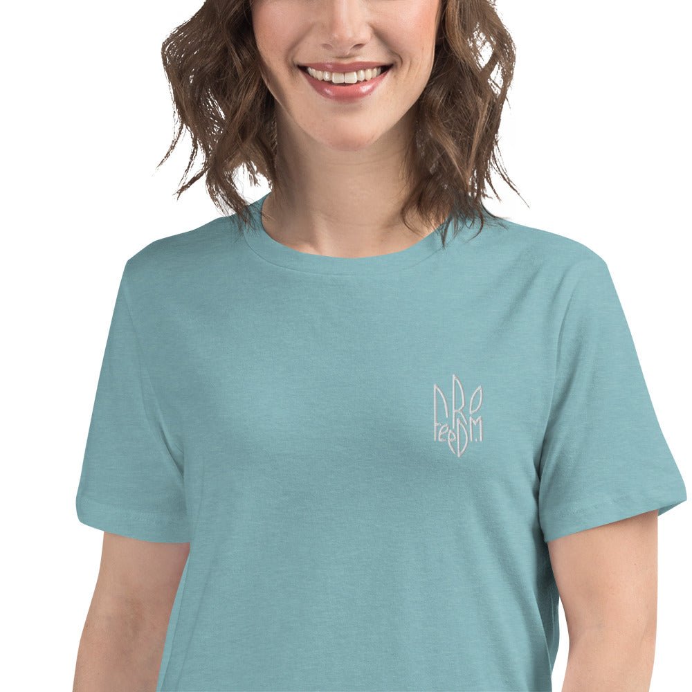 Freedom Embroidered Tryzub - Adult Women's TShirt - Saint Javelin