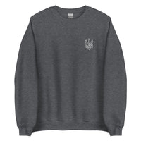 Freedom Embroidered White Tryzub - Adult Crewneck Sweatshirt - Saint Javelin
