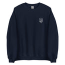 Freedom Embroidered White Tryzub - Adult Crewneck Sweatshirt - Saint Javelin