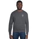 Freedom Embroidered White Tryzub - Adult Crewneck Sweatshirt - Saint Javelin