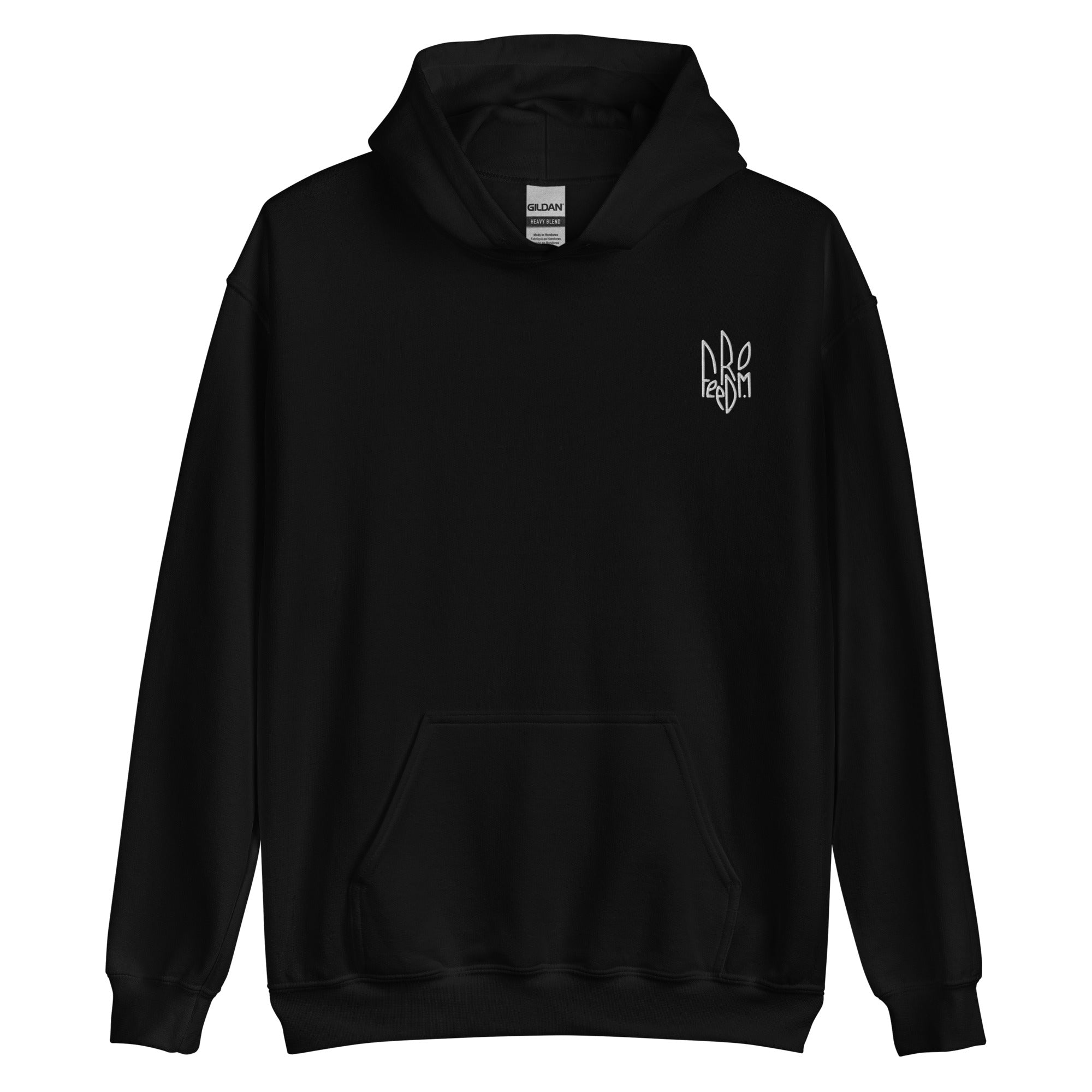 Freedom Embroidered White Tryzub - Adult Hoodie