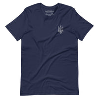 Freedom Embroidered White Tryzub - Adult TShirt - Saint Javelin