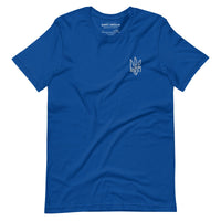 Freedom Embroidered White Tryzub - Adult TShirt - Saint Javelin