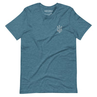 Freedom Embroidered White Tryzub - Adult TShirt - Saint Javelin