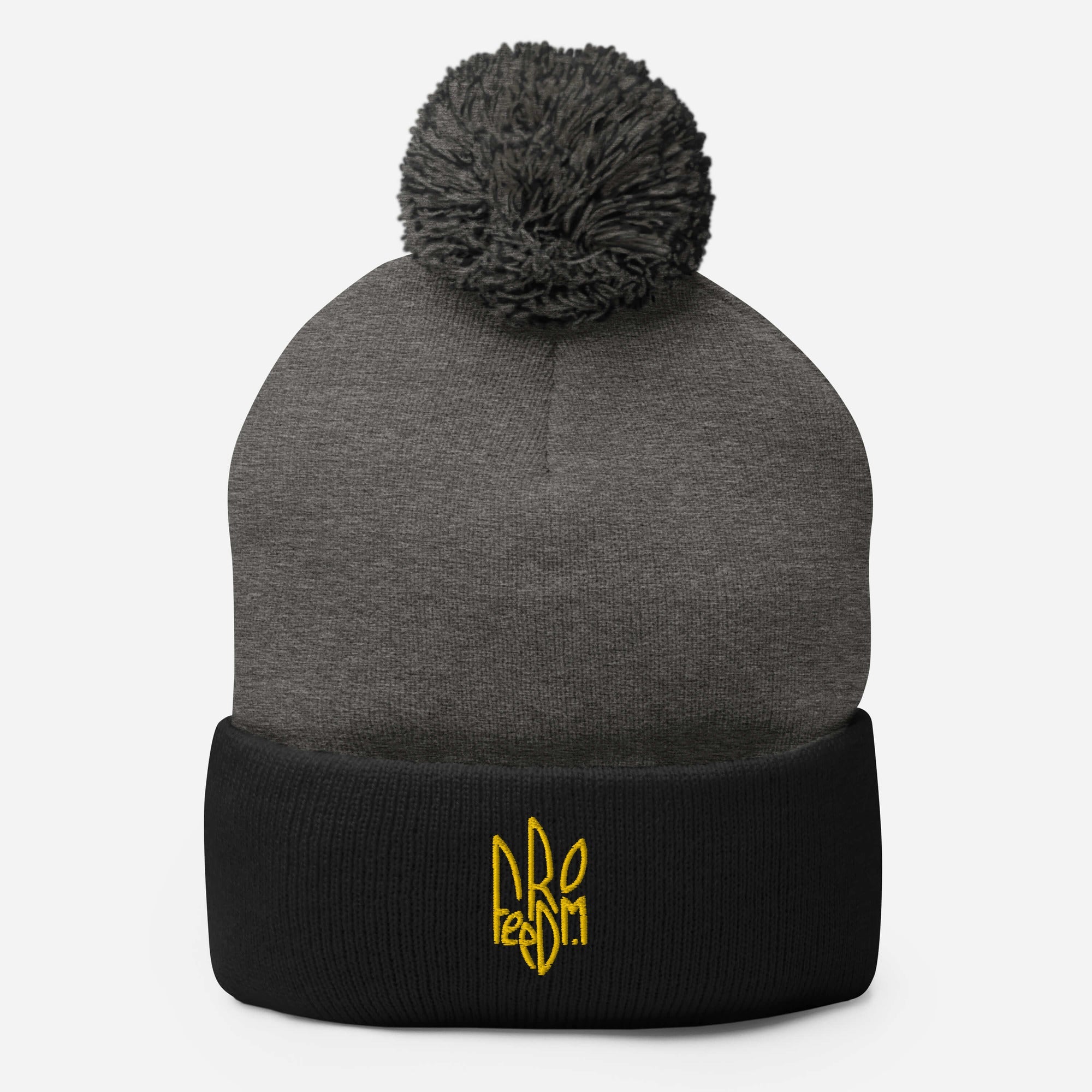 Freedom Tryzub - Pom - Pom Beanie Hat - Saint Javelin