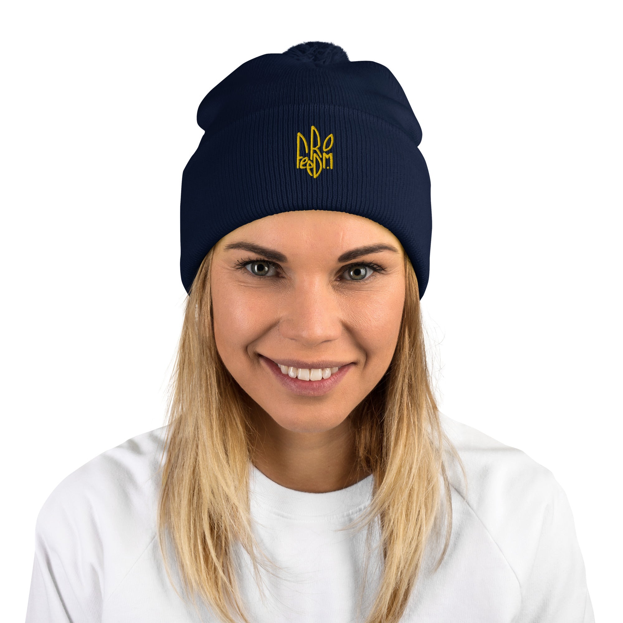 Freedom Tryzub - Pom - Pom Beanie Hat - Saint Javelin