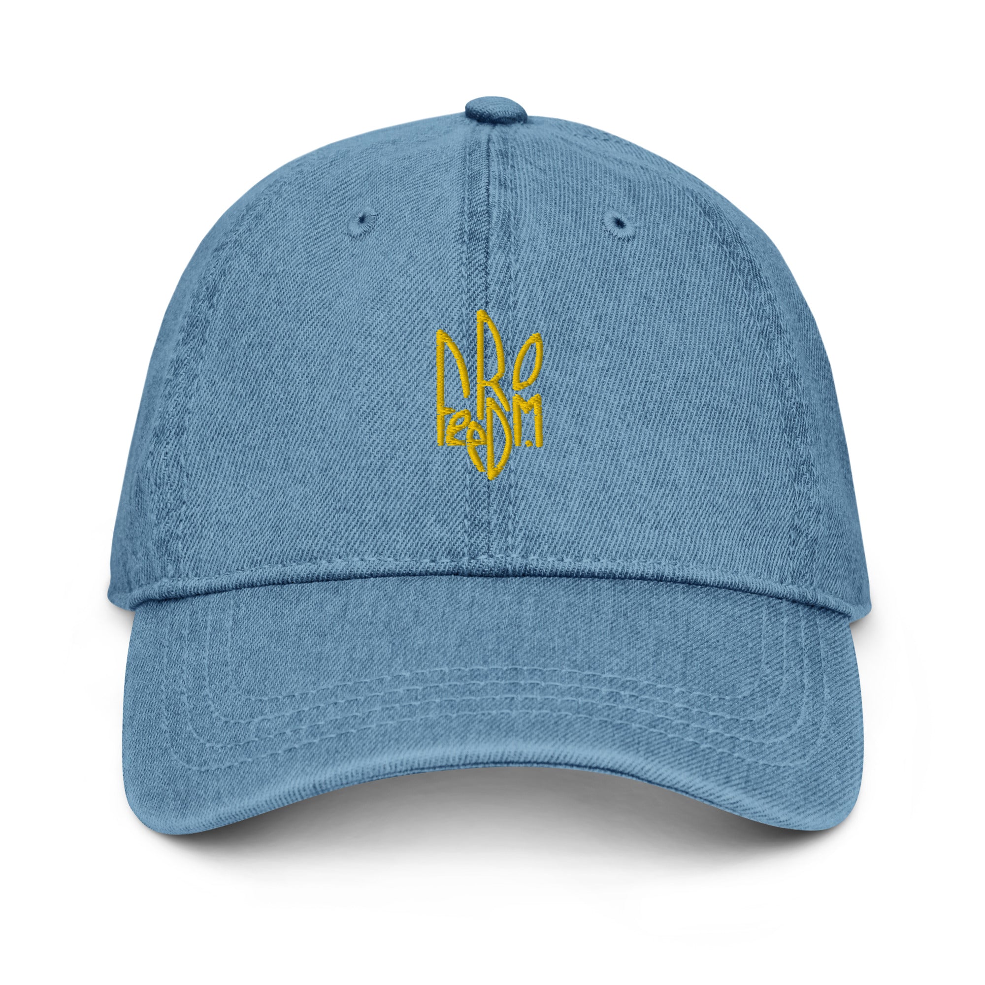 Freedom Tryzub x Ukrainian Flag - Denim Dad Hat - Saint Javelin
