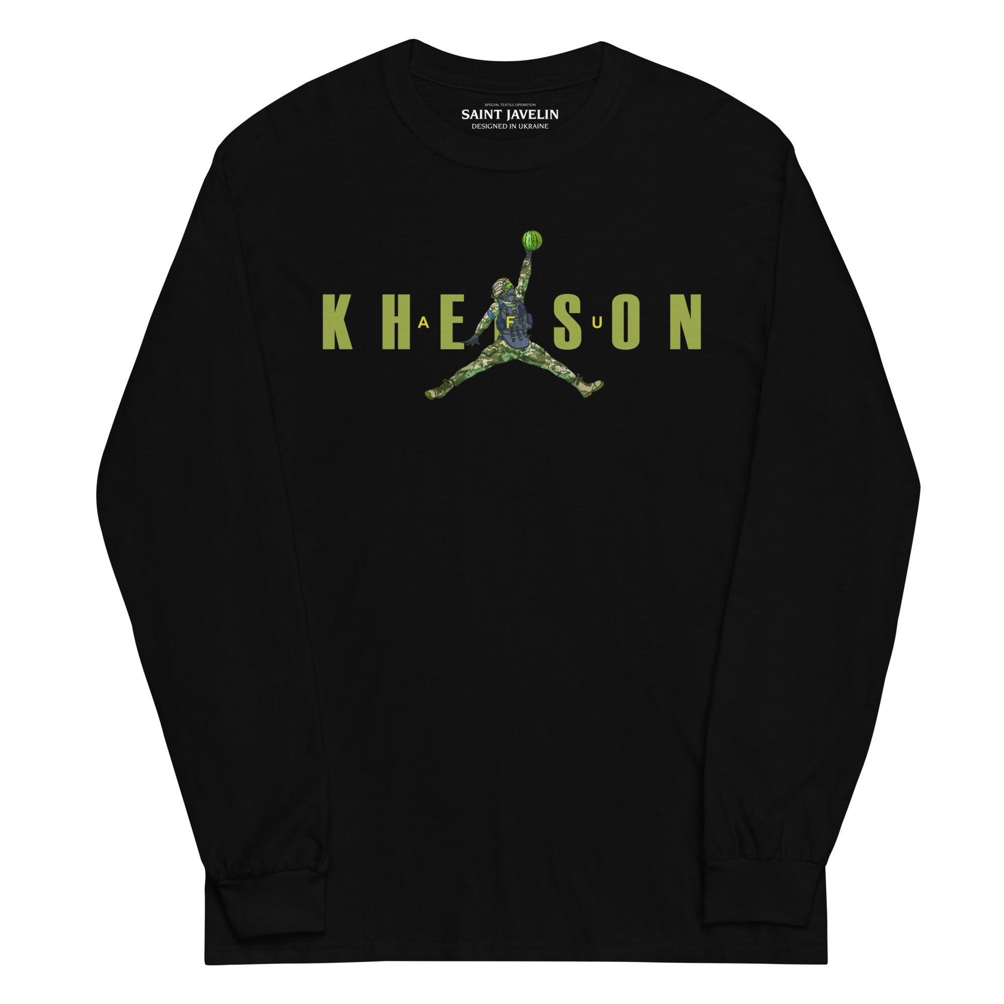 Kherson - Watermelon Warrior Army Green - Adult Long Sleeve Shirt - Saint Javelin