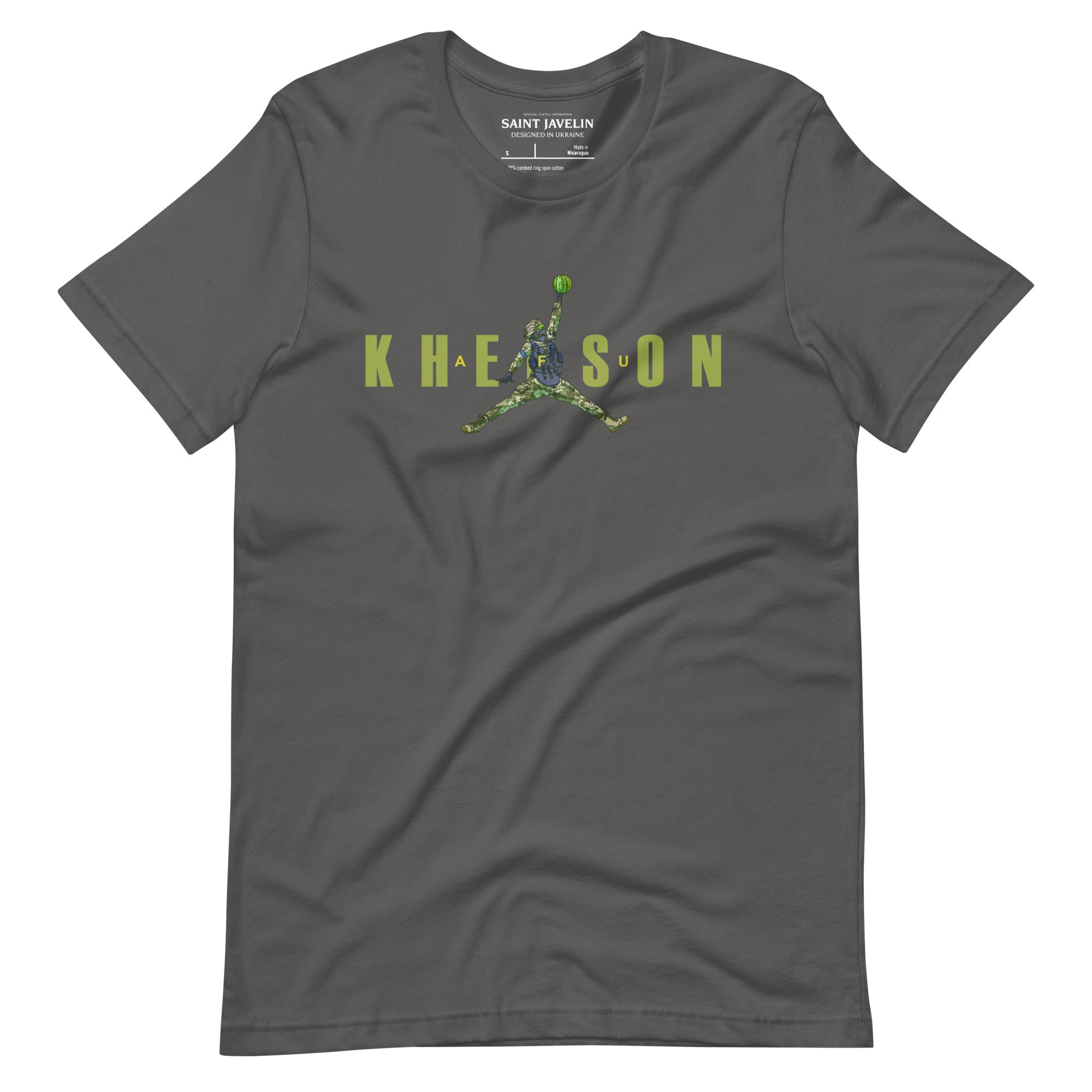 Kherson - Watermelon Warrior Army Green - Adult TShirt - Saint Javelin