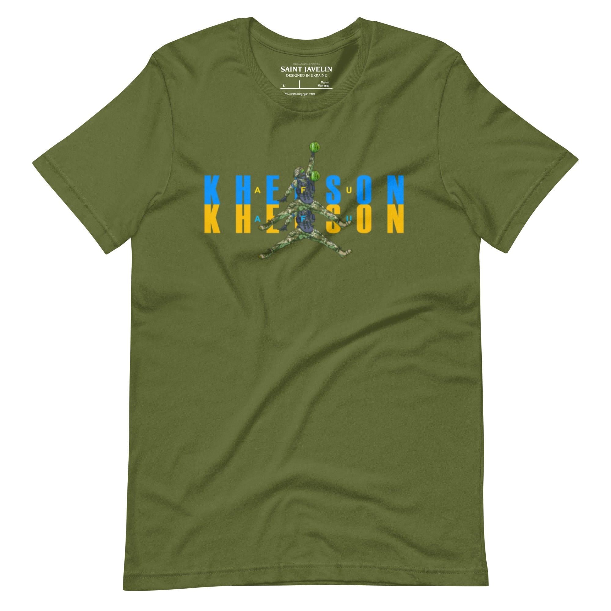 Kherson - Watermelon Warrior Blue + Yellow - Adult TShirt - Saint Javelin