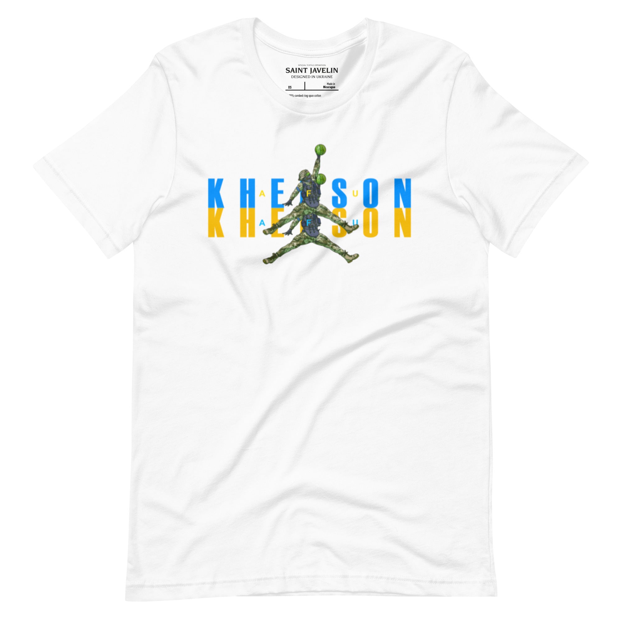 Kherson - Watermelon Warrior Blue + Yellow - Adult TShirt - Saint Javelin