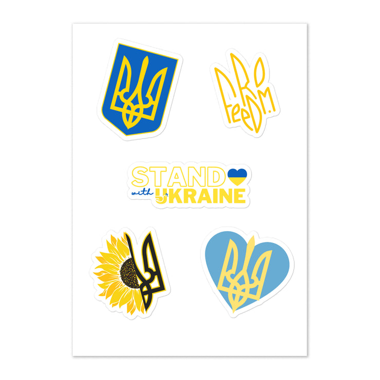 Stand with Ukraine Tryzub Sticker Pack