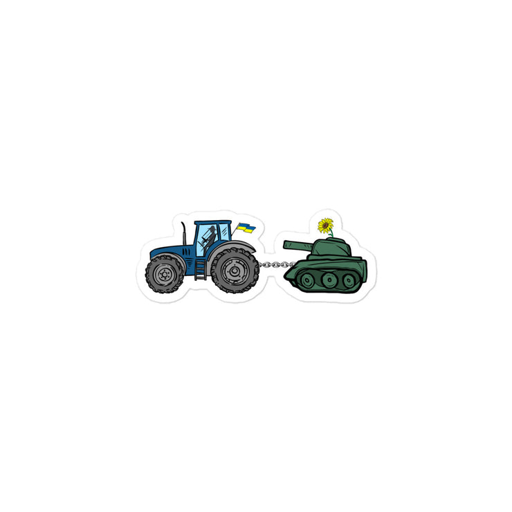 A Ukrainian Farmer Finds a Russian Tank - Sticker