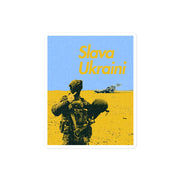 Slava Ukraini Soldier on Battlefield - Sticker