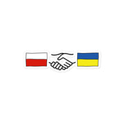 Polish + Ukrainian Handshake - Sticker