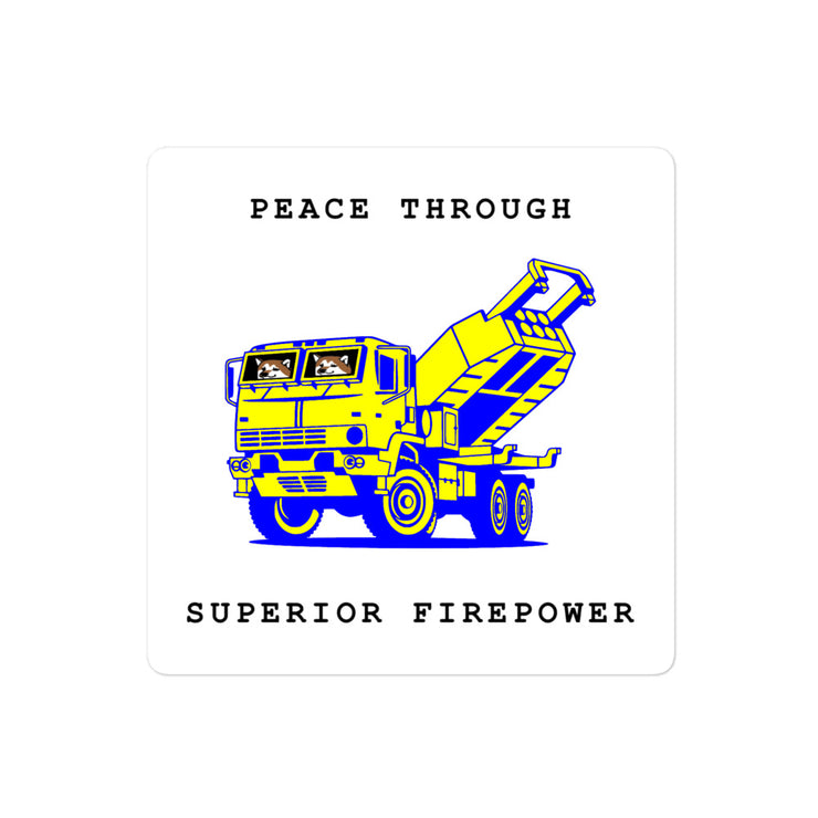NAFO x HIMARS - Peace Through Superior Firepower - Sticker
