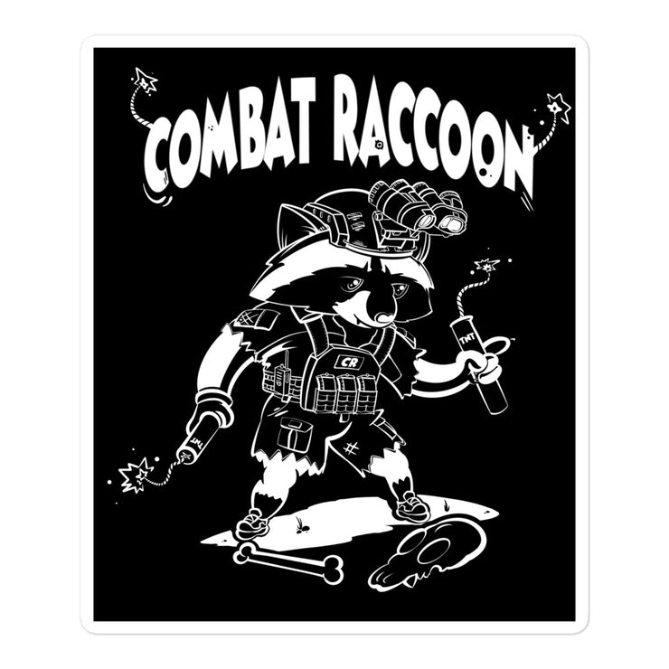 Saint Javelin x Combat Raccoon - наклейка