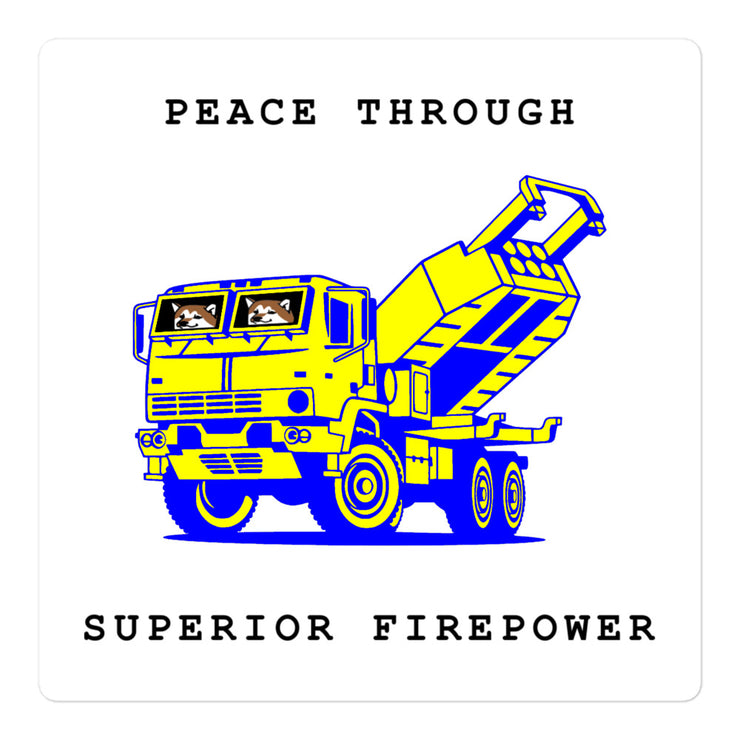 NAFO x HIMARS - Peace Through Superior Firepower - Sticker