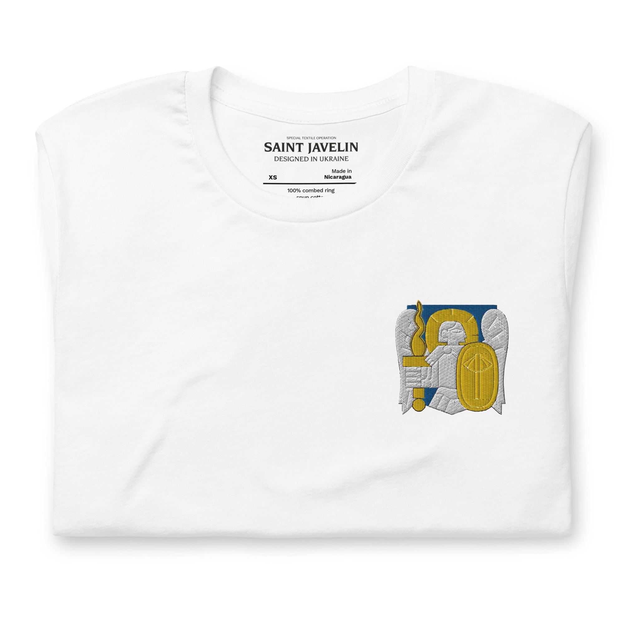 Kyiv Archangel Small - Embroidered Adult TShirt - Saint Javelin