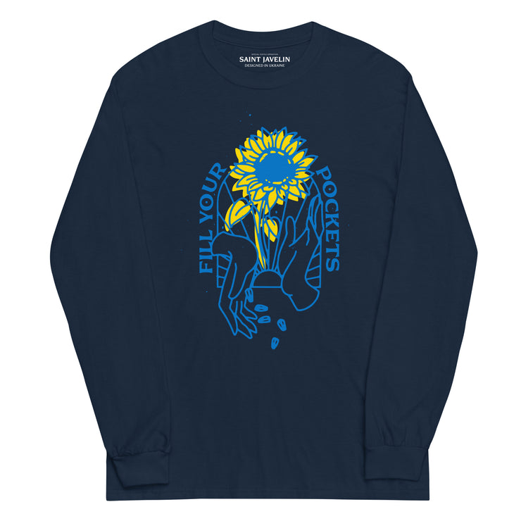 Fill Your Pockets With Sunflowers - Adult Long Sleeve Shirt