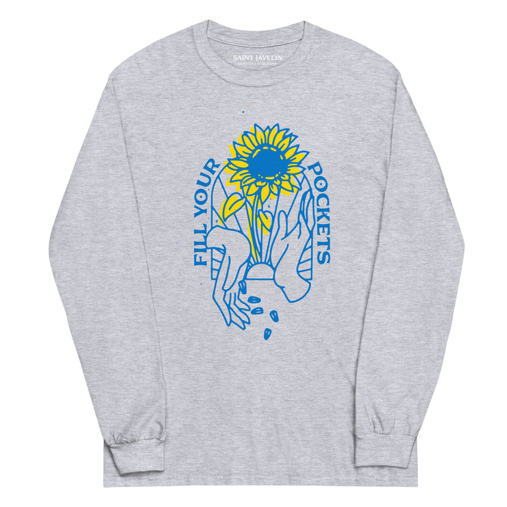 Fill Your Pockets With Sunflowers - Adult Long Sleeve Shirt