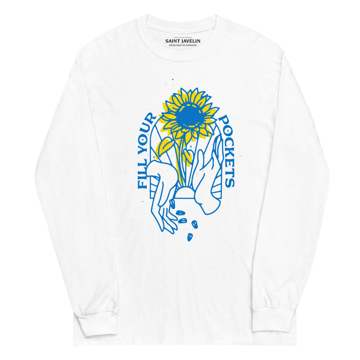 Fill Your Pockets With Sunflowers - Adult Long Sleeve Shirt