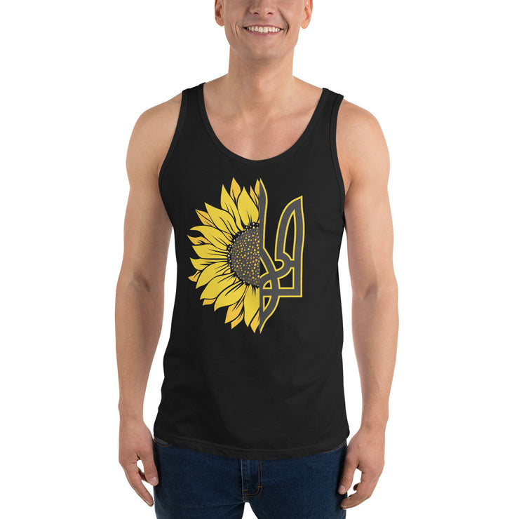 Sunflowers + Tryzub - Adult Tank Top