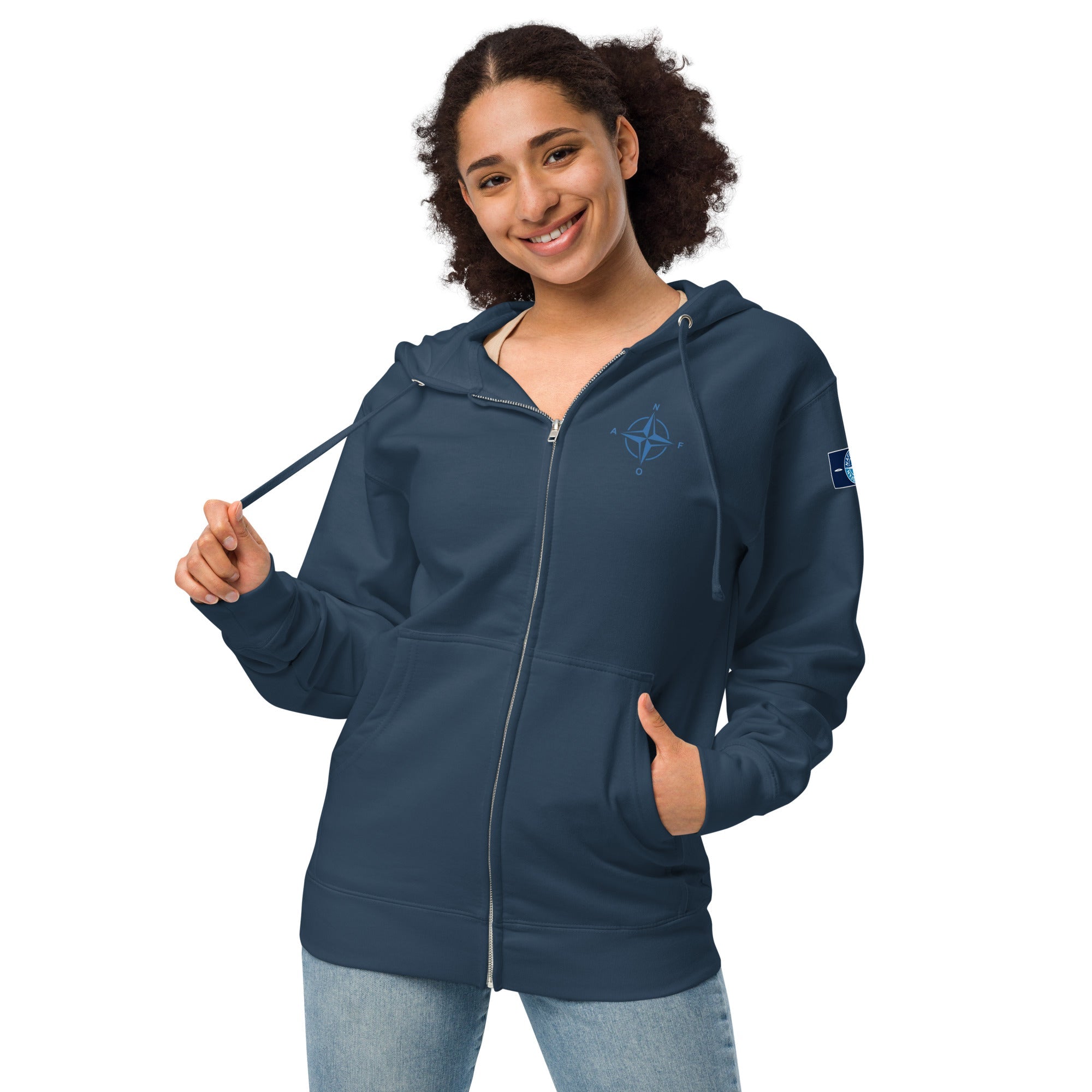 NAFO Compass - Adult Zip Up Hoodie - Saint Javelin