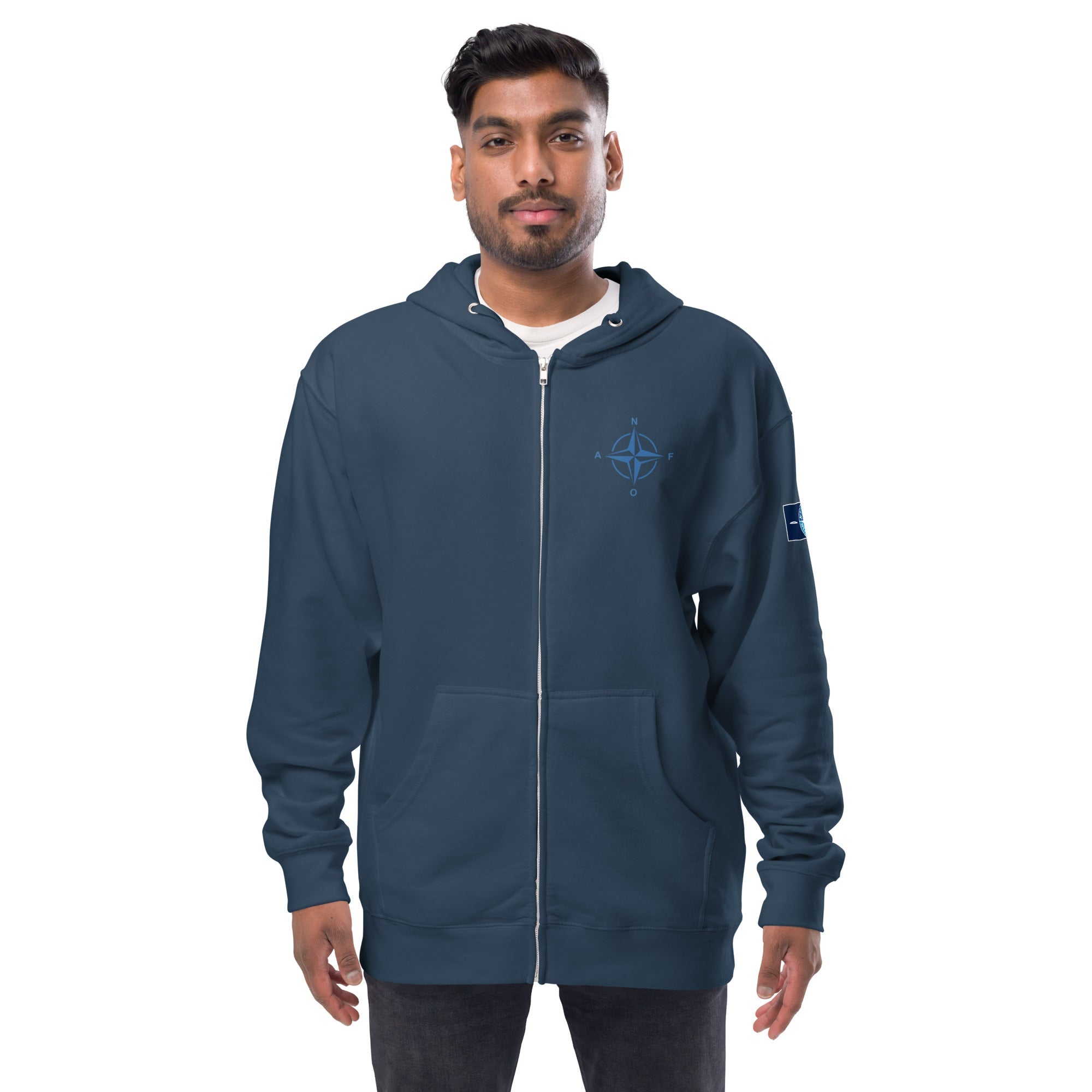 NAFO Compass - Adult Zip Up Hoodie - Saint Javelin
