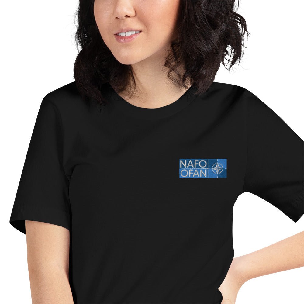 NAFO Insignia - Embroidered Logo Adult TShirt - Saint Javelin