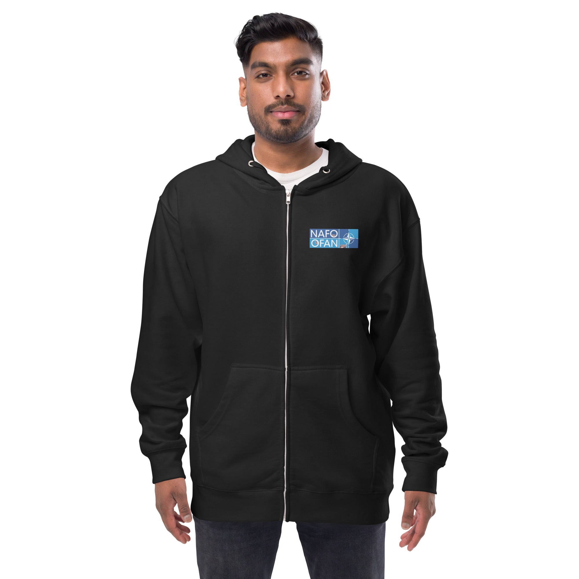 NAFO Insignia x Slava Ukraini - Adult Zip Up Hoodie - Saint Javelin