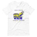 NAFO x HIMARS - Peace Through Superior Firepower - Adult TShirt (blue and yellow) - Saint Javelin