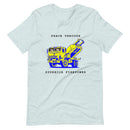 NAFO x HIMARS - Peace Through Superior Firepower - Adult TShirt (blue and yellow) - Saint Javelin