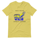 NAFO x HIMARS - Peace Through Superior Firepower - Adult TShirt (blue and yellow) - Saint Javelin